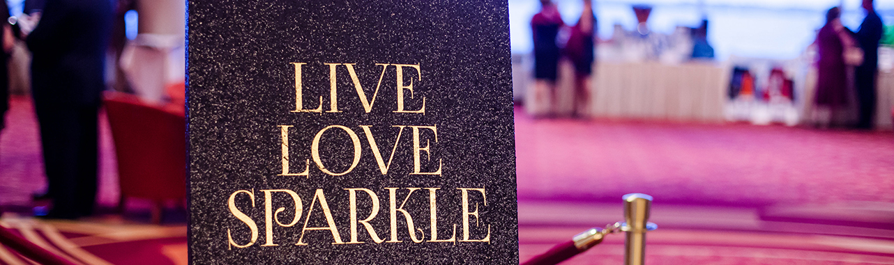 Photo of "Live Love Sparkle" sign